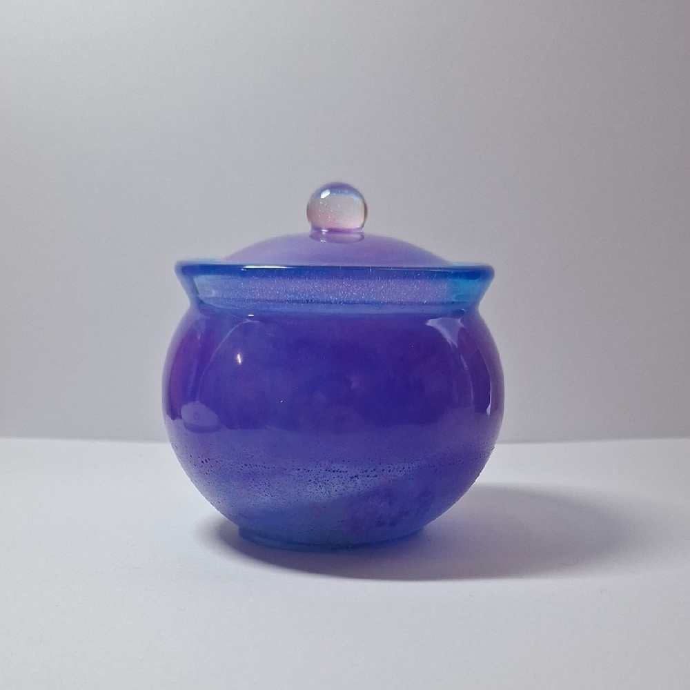 Elegant Purple Resin Jar